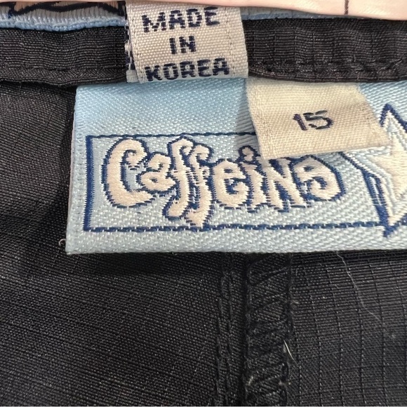 Vintage Rave Goth Navy Blue Extra Wide Leg Baggy Cargo Pants by Caffeine Y2K 90s - Picture 11 of 14